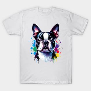 Watercolor Boston Terrier T-Shirt